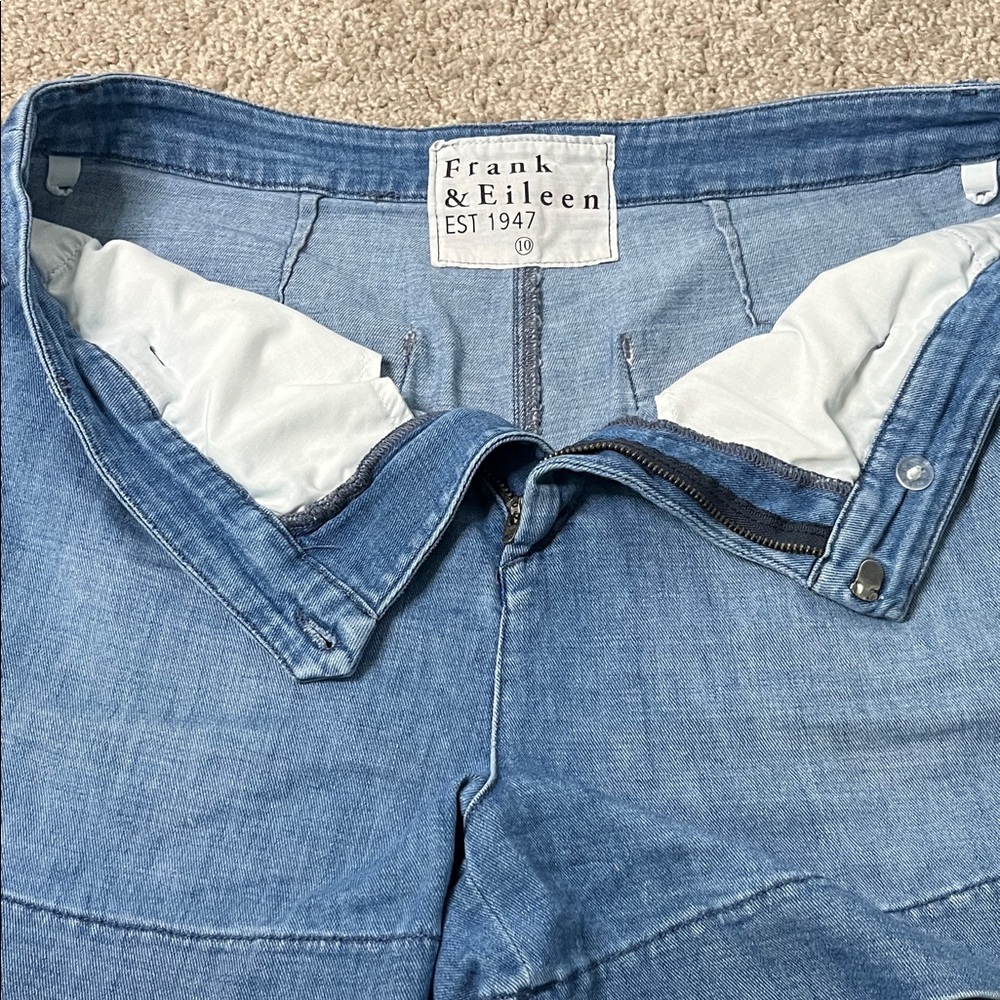 Frank & Eileen Waterford Walking Shorts Light Blue Denim Size 10 - Picture 7 of 7